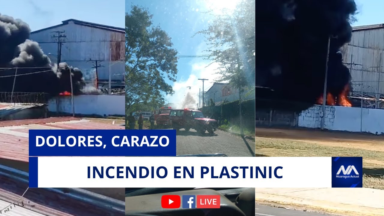 Incendio en instalaciones de Plásticos Modernos (plastinic) en Dolores, Carazo