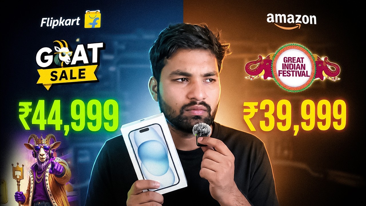 iPhone 15 Big Price Drop in Flipkart GOAT Sale and BBD Sale | Amazon Great Indian Festival Sale