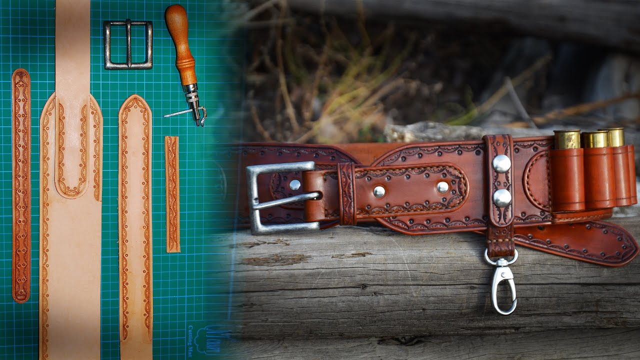 How To Make A Custom Handmade Leather Cartridge Belt. #handmade #diy #leathercraft #viral #foryou