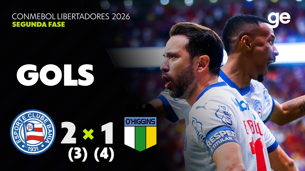 BAHIA 2 (3) x (4) 1 | GOLS E PÊNALTIS | SEGUNDA FASE | CONMEBOL LIBERTADORES 2026 | ge.globo