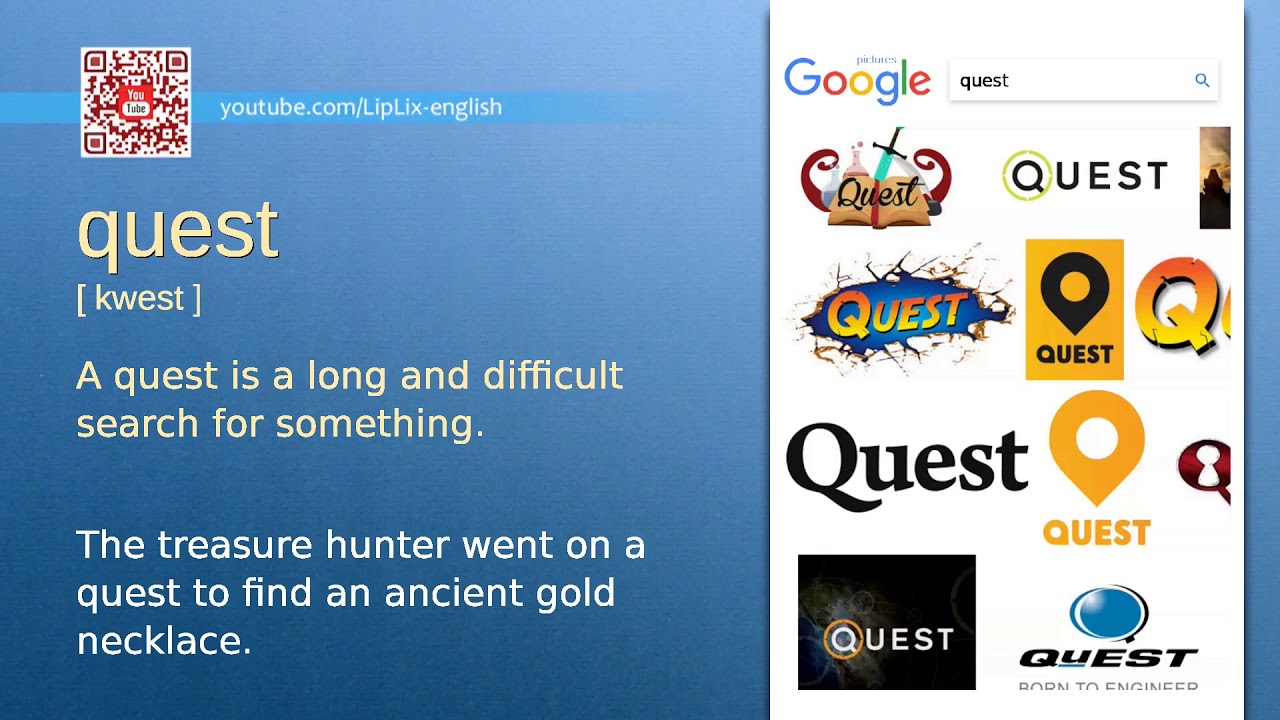 Quest : C2 level english vocabulary lesson, www.LipLix.com
