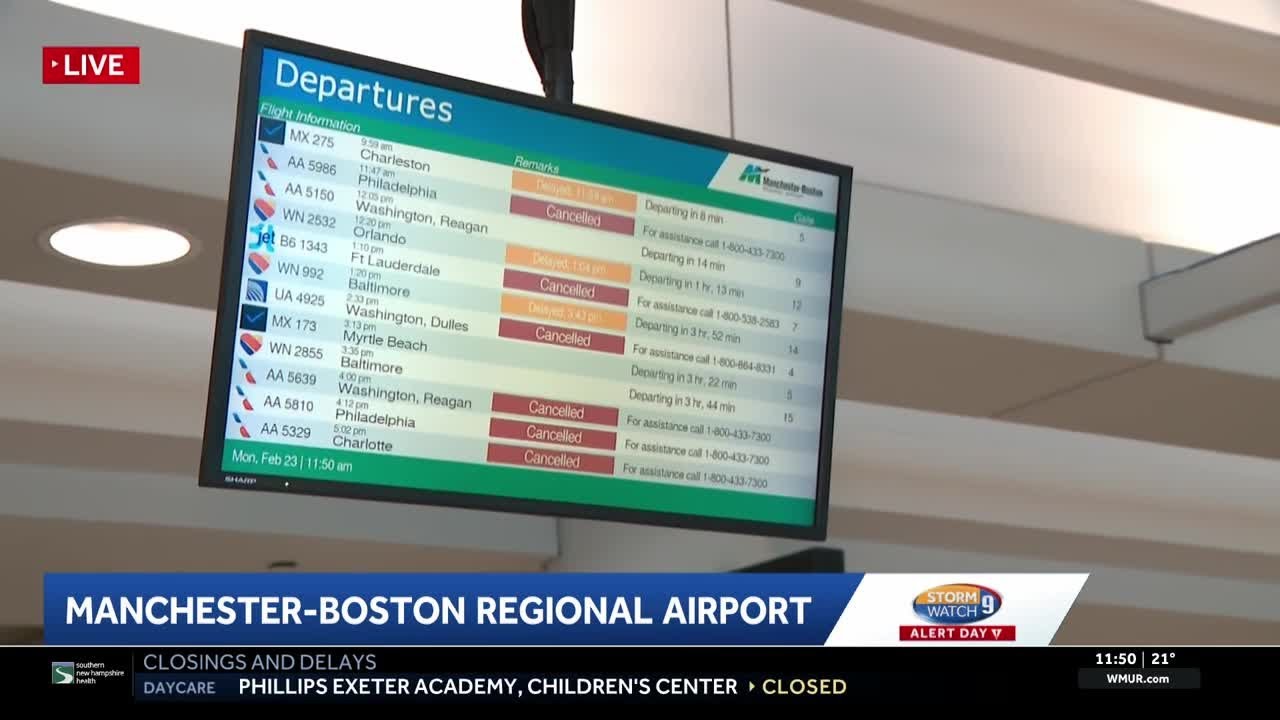 Powerful nor'easter leading to flight cancellations, delays in New England, across US