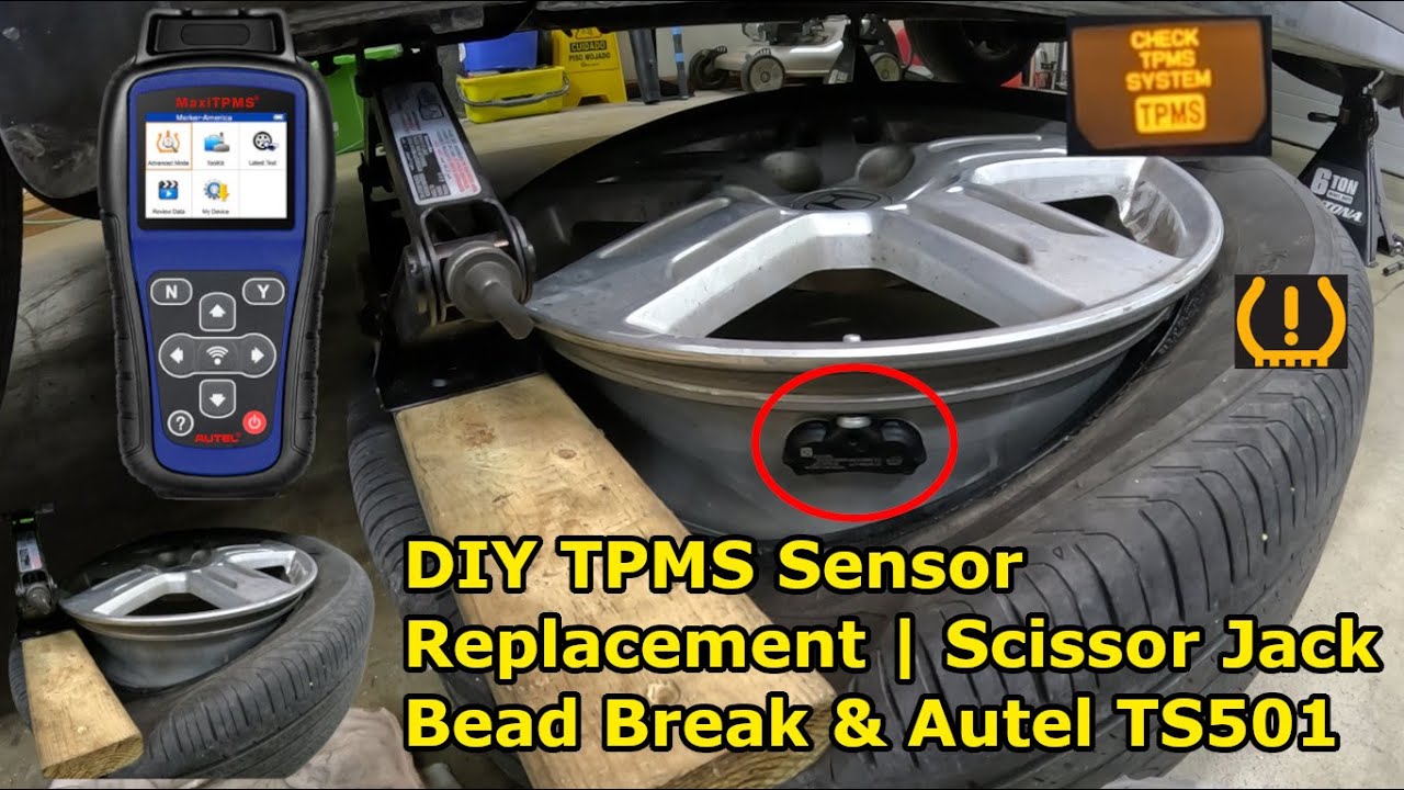 DIY TPMS Sensor Replacement - Scissor Jack Bead Break Method & Programming w/ Autel TS501 Pro