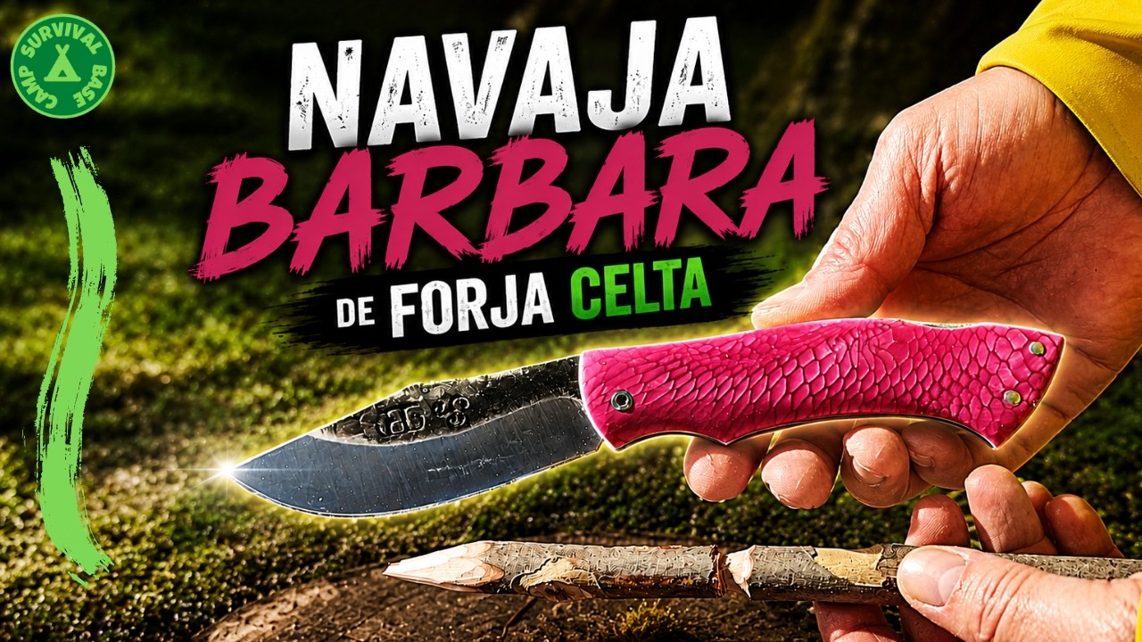 🔥 𝐍𝐀𝐕𝐀𝐉𝐀 𝐁𝐀𝐑𝐁𝐀𝐑𝐀 🔥 El cuchillo plegable de Forja Celta 💯🔝  #cuchillosartesanales  @ForjaCelta