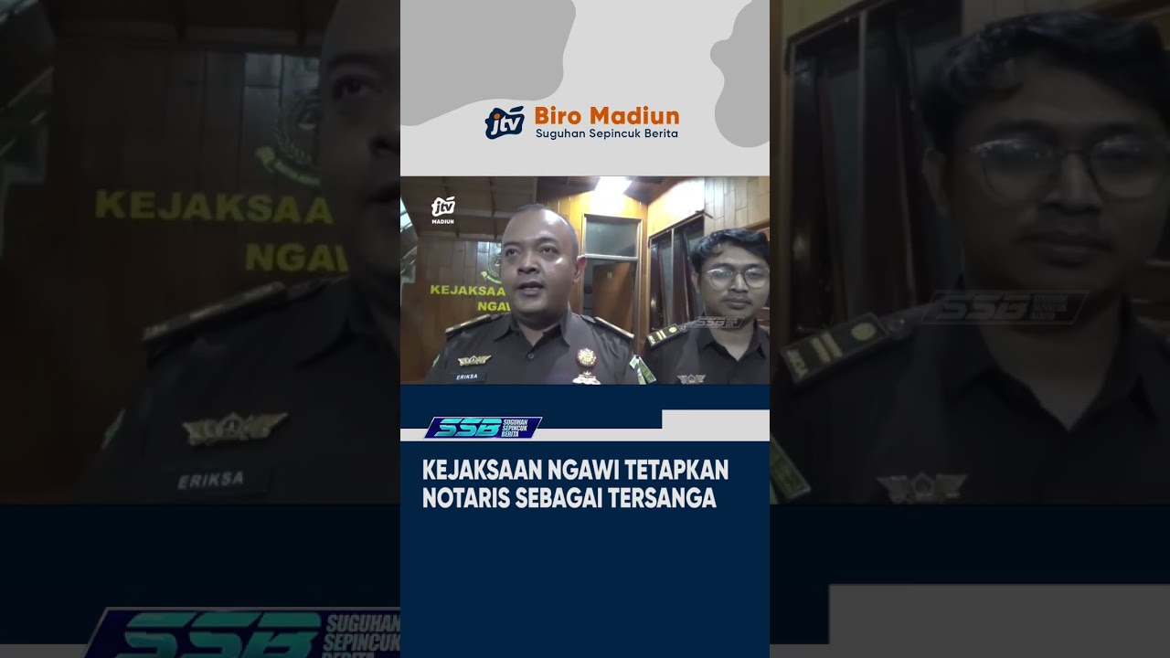 NGAWI &ndash; Kejaksaan Ngawi Tetapkan Notaris Sebagai Tersangka