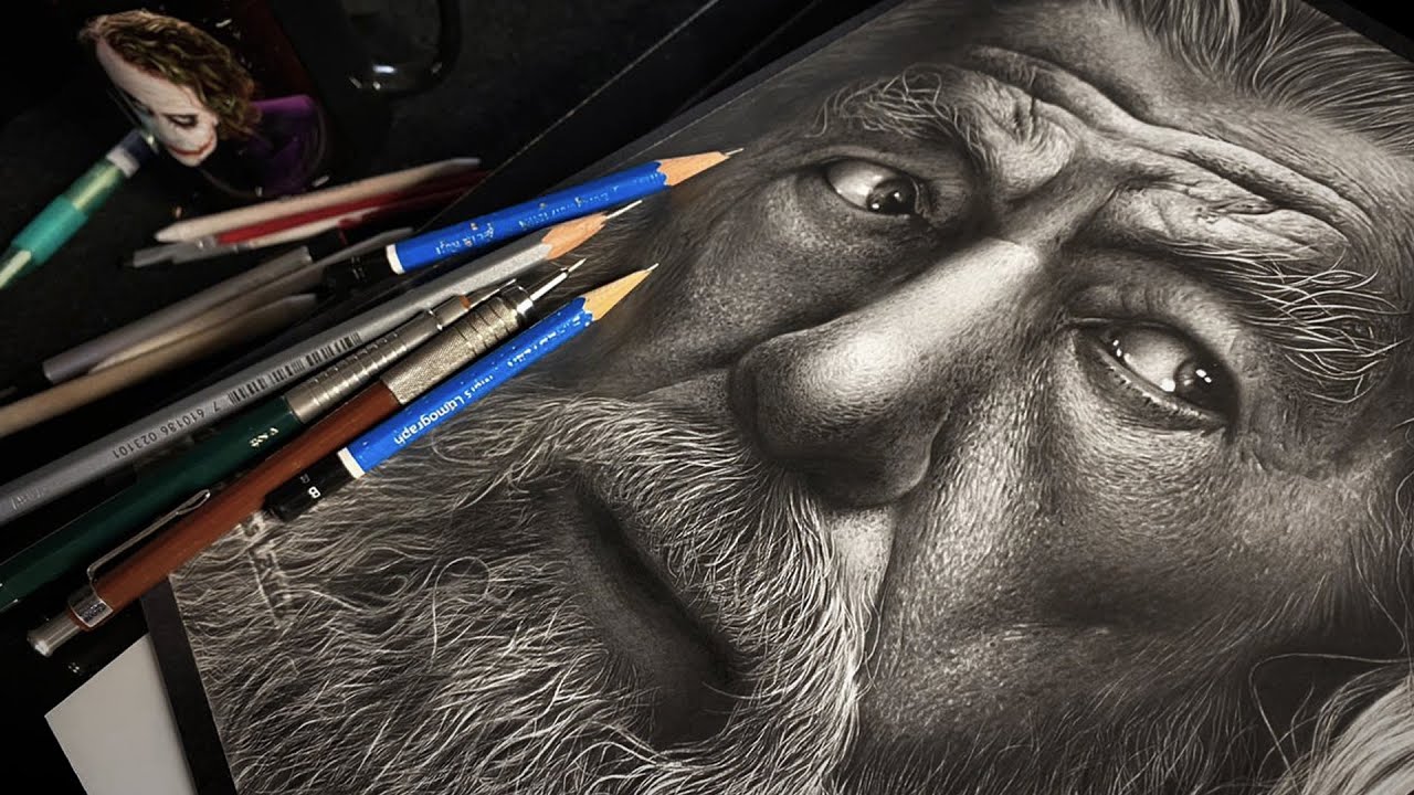 Vídeo Aula completa - Desenhando texturas de pele e barbas