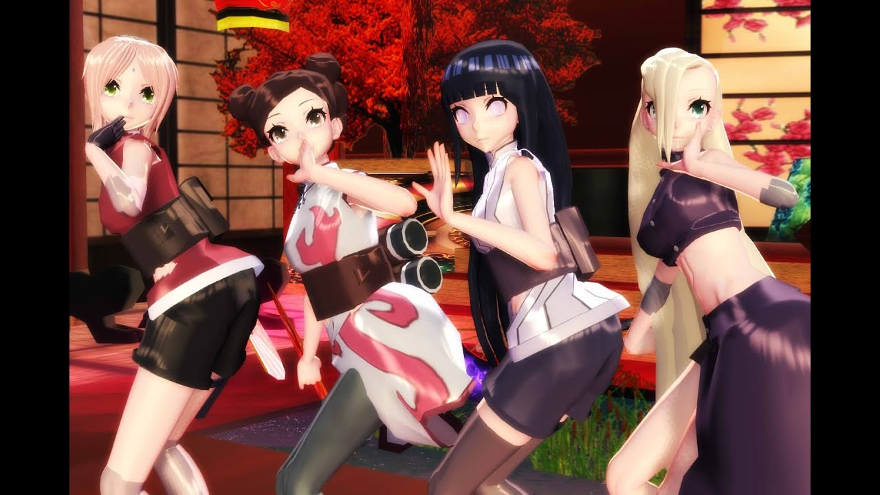 [MMD] China Cyber @ I Love You [Hinata - Sakura - Ino - Tenten]