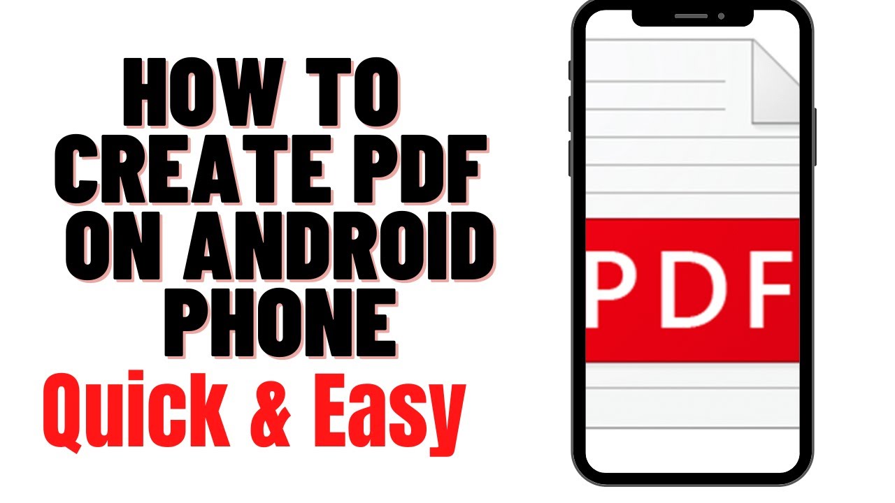 HOW TO CREATE PDF ON ANDROID PHONE
