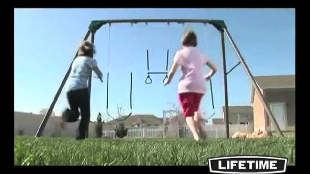 Lifetime 290038 Heavy Duty Three-Station Metal Swing Set - Epic Swingset Review