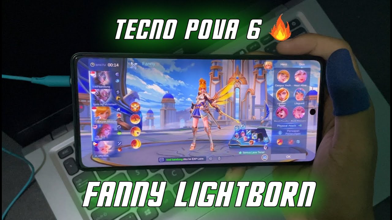 Fanny test on Tecno Pova 6 Mobile Legends