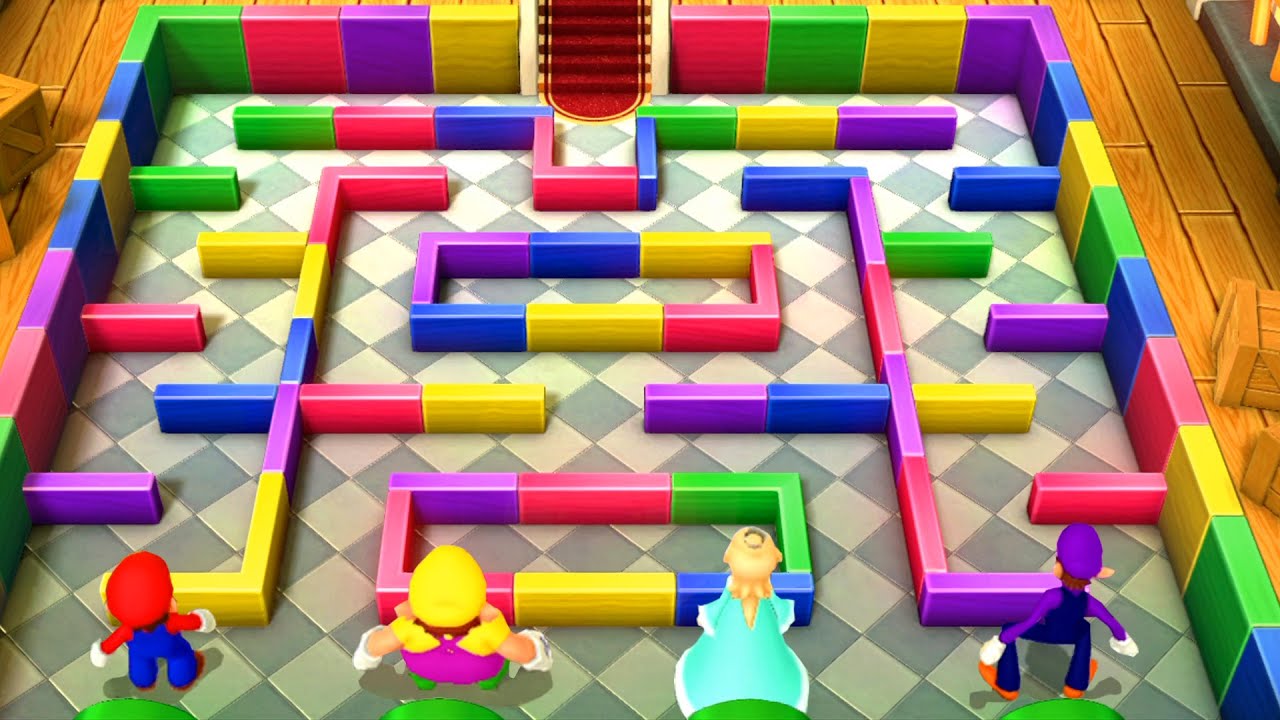 Mario Party 10 Minigames - Mario Vs Wario Vs Rosalina Vs Waluigi (Master Difficulty)