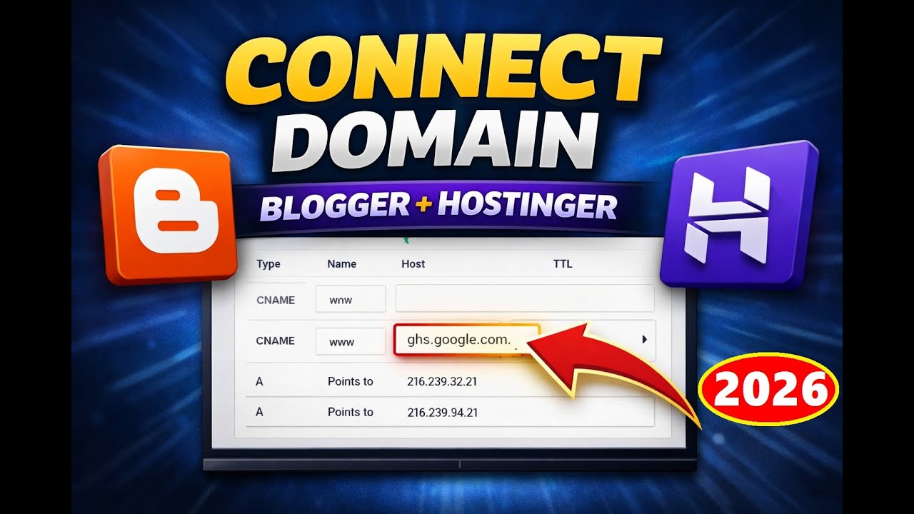 How to Add Custom Domain to Blogger from Hostinger (Step-by-Step Guide) 2026