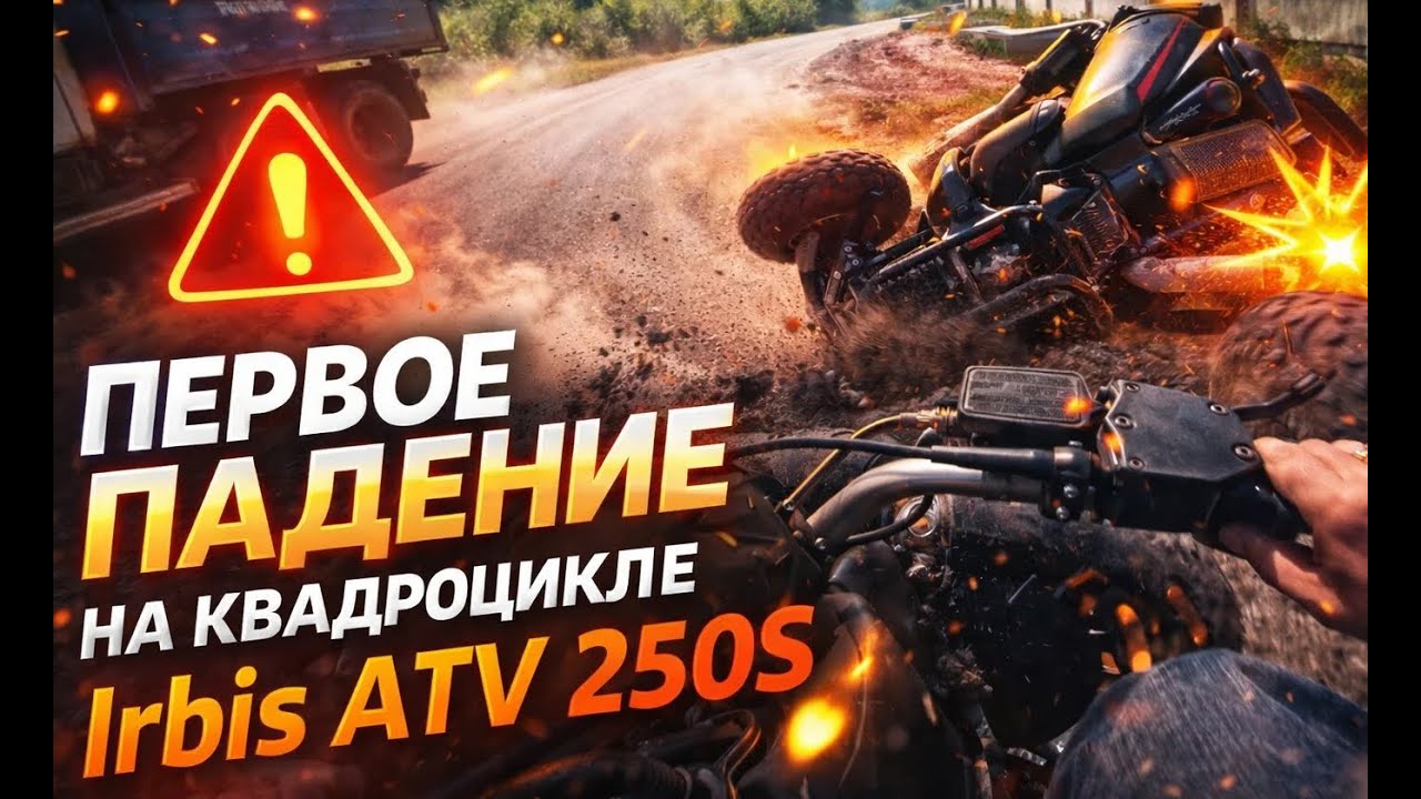Первое падение на квадроцикле Irbis ATV 250S