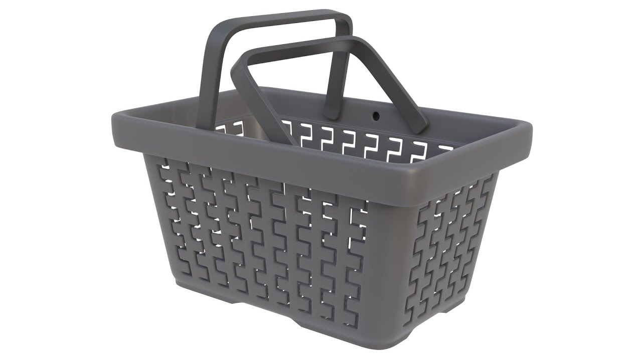 3D model of thematic plastic shopping basket. Blender Market - Superhive, CGtrader (no audio)