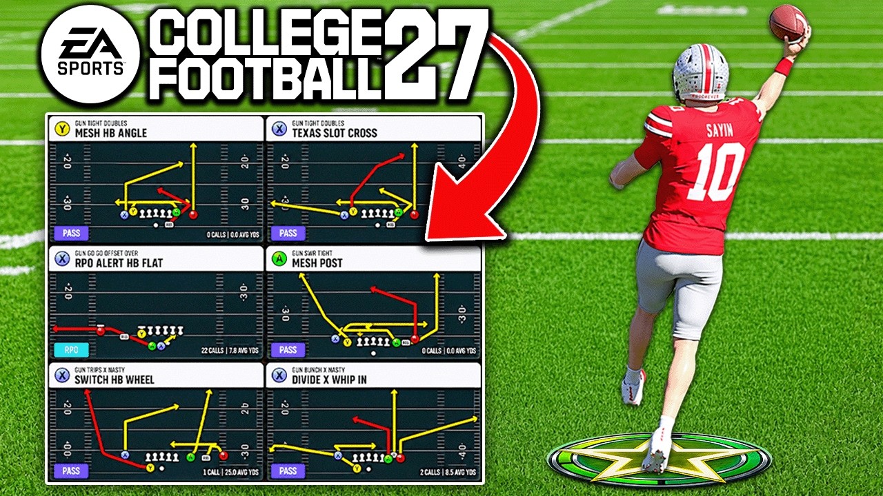 10 ЛУЧШИХ тактик нападения в College Football 27!