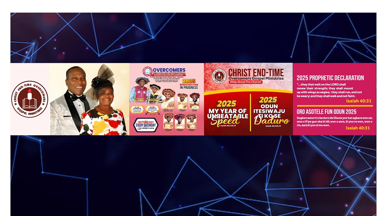 CHRIST END TIME OVERCOMER'S GOSPEL MINISTRIES-- SUNDAY SERVICE @SundayService