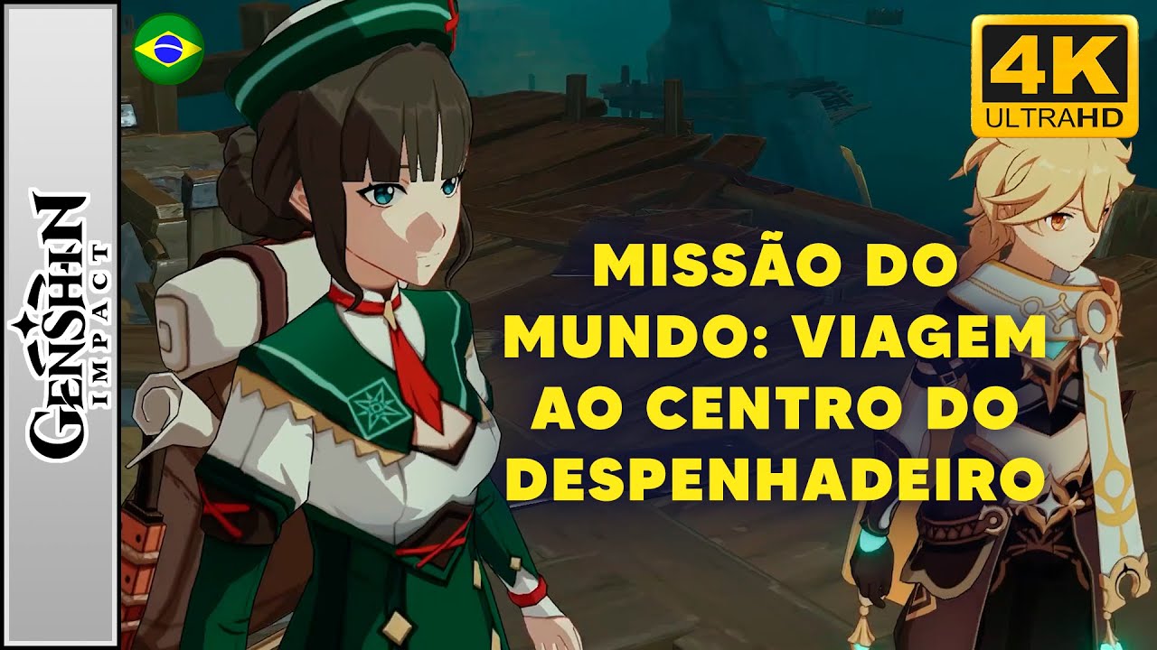 Genshin Impact - Miss&atilde;o Viagem ao Centro do Despenhadeiro [PT-BR] Gameplay 4K 60FPS