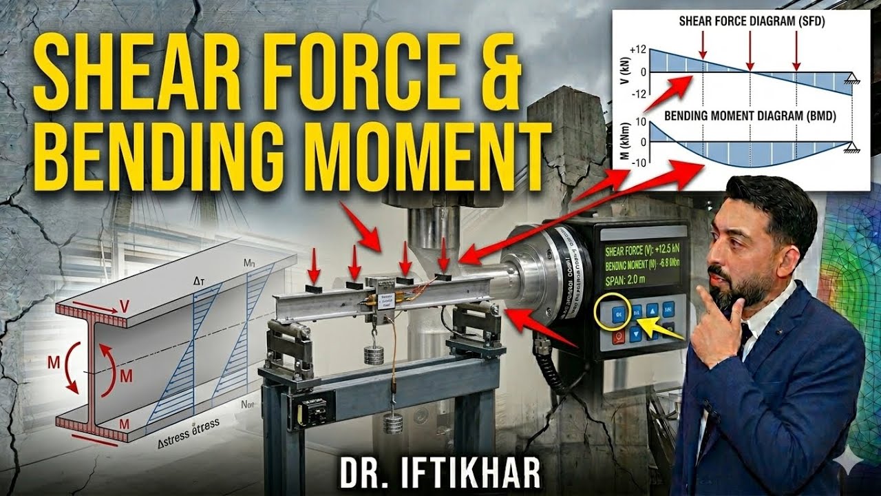 Shear force and bending moment experiment