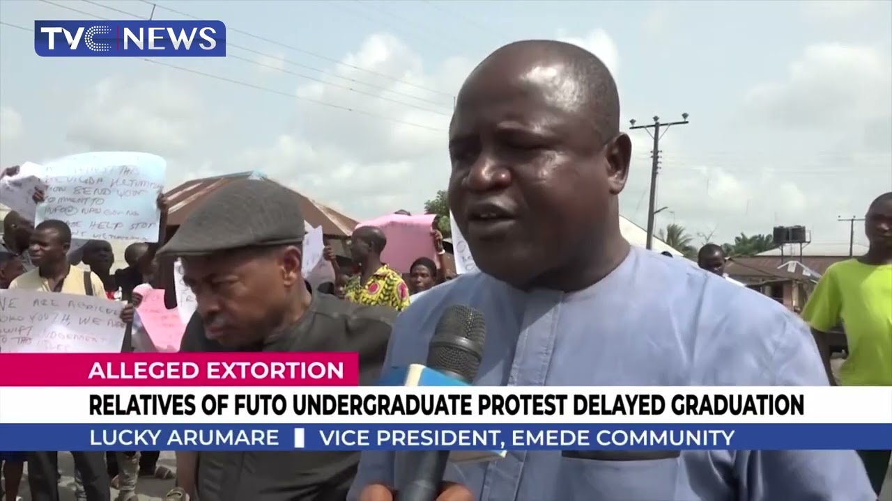 Relatives of a FUTO Student Who Spent 13th Years for a 5-Years Course Hold Protest