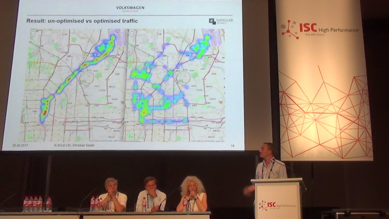 Solving traffic jam with a quantum computer