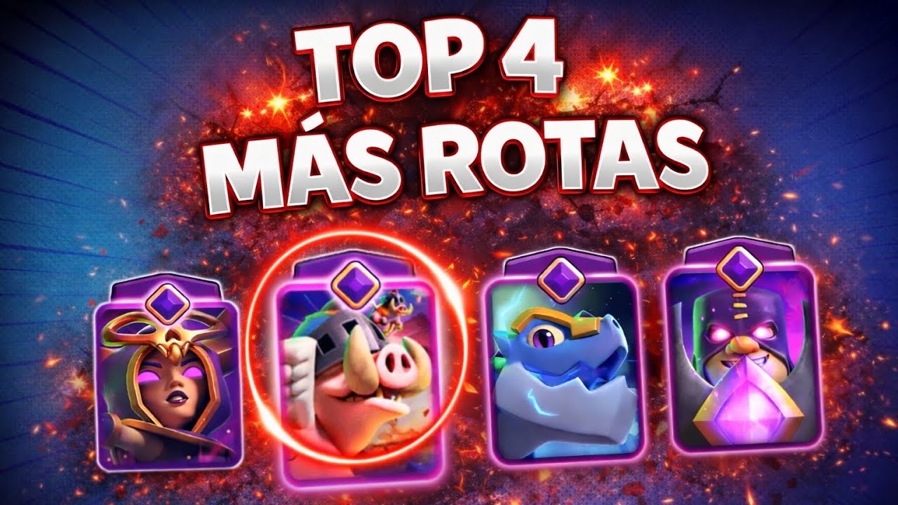 TOP 4 EVOLUCIONES MÁS ROTAS DE CLASH ROYALE 🤯