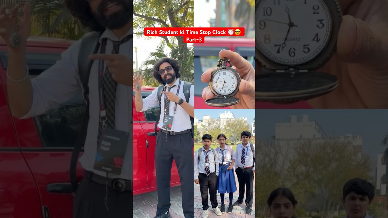 Rich Student ki Time Stop Clock ⏰😎 Part-3 #shorts #teratrigun #comedy #funny