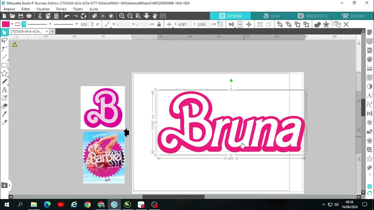 Como Criar o Slogan da Barbie no Silhouette Studio: Tutorial Passo a Passo