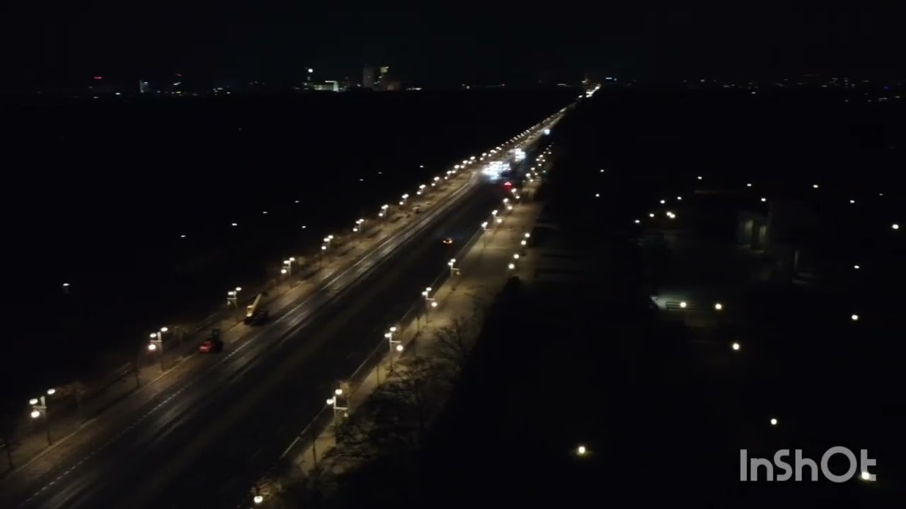 Berlin 4.1. 2025 - amazing  night drone footage