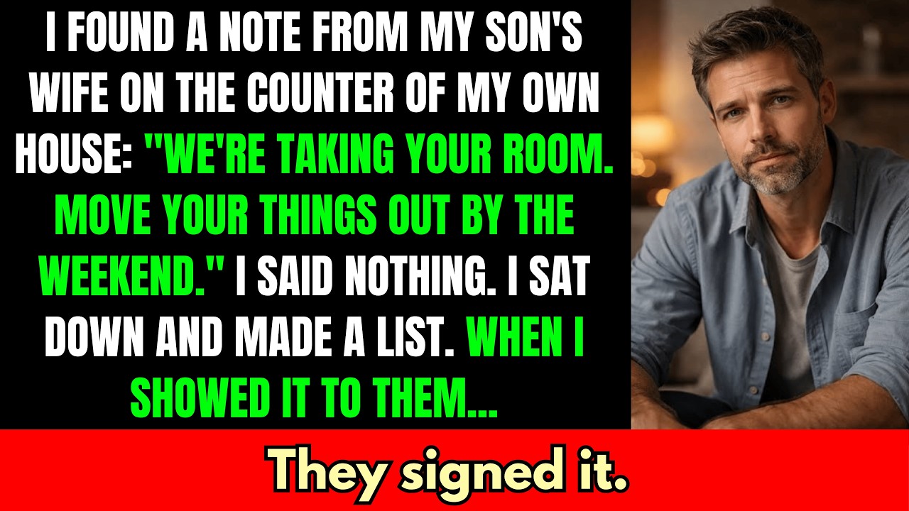 My Son's Wife Left a Note in My Own House: 