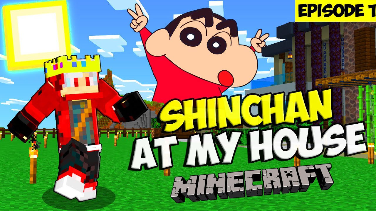 Shinchan Visited My House in Minecraft Episode 1 | Minecraft in Hindi