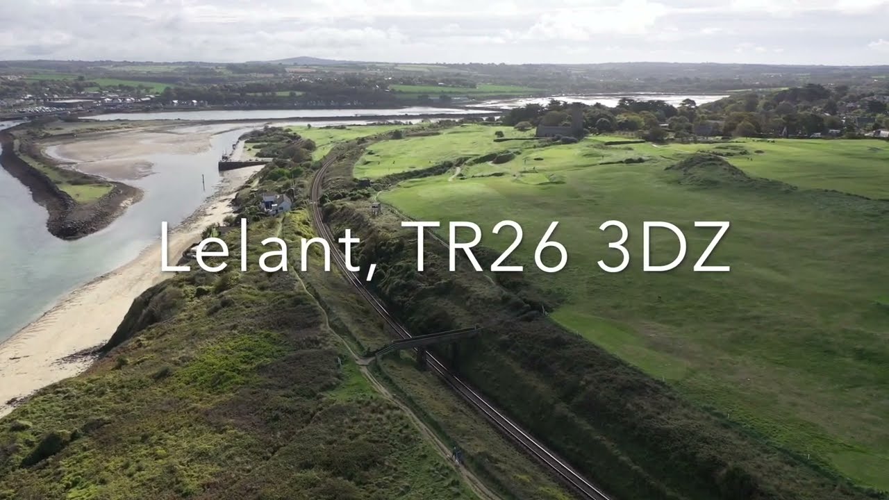 Drone Flight over Lelant, Cornwall