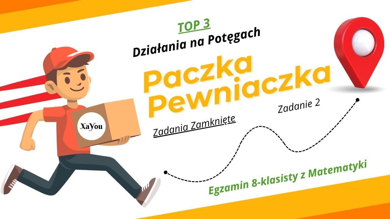 Zad. 2 Zamknięte 👩‍🎓 TOP 3 Działania na Potęgach Paczka Pewniaczka 📦 Egzamin Ósmoklasisty Matematyka