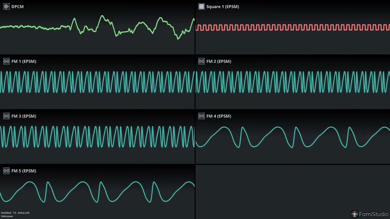 [FamiStudio] Sonic 1 - Extra Life - Oscilloscope View 
