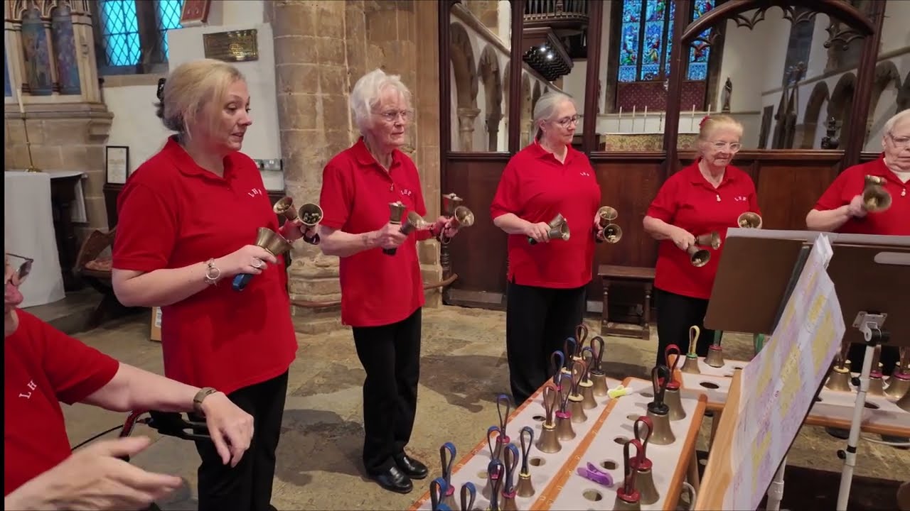 The Launton Handbell Ringers play excerpts from The Annen Polka by Johann Strauss, arr. Sue Allen