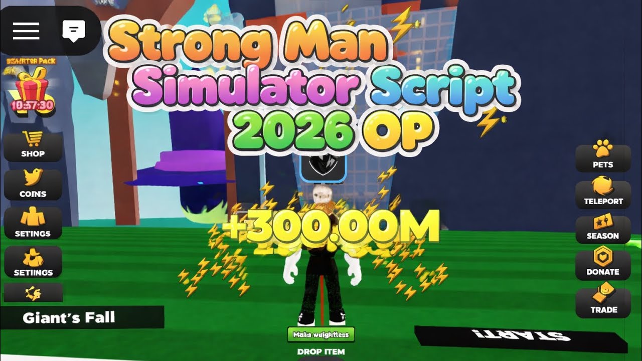 👉 OP Strong Man Simulator Script | Insane Energy & Autofarm (Roblox)