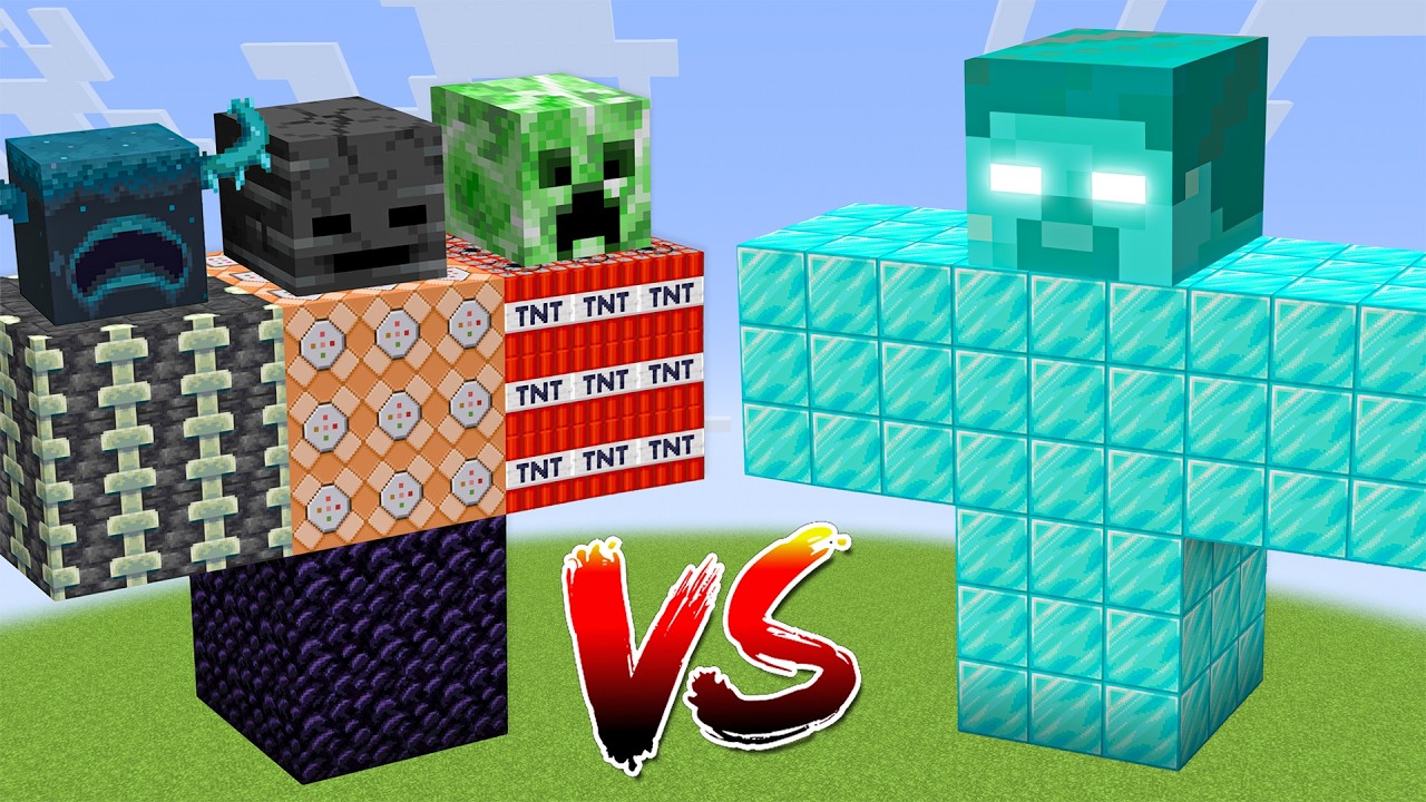 Diamond Herobrine vs All Minecraft Bosses - Minecraft Mob Battle