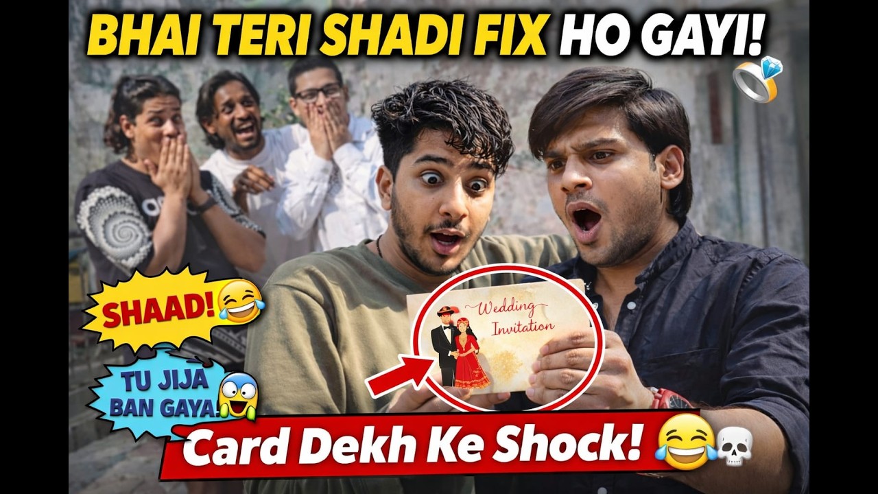 Shadi ka card full comedy prank  video...by prithvi , nishant.....