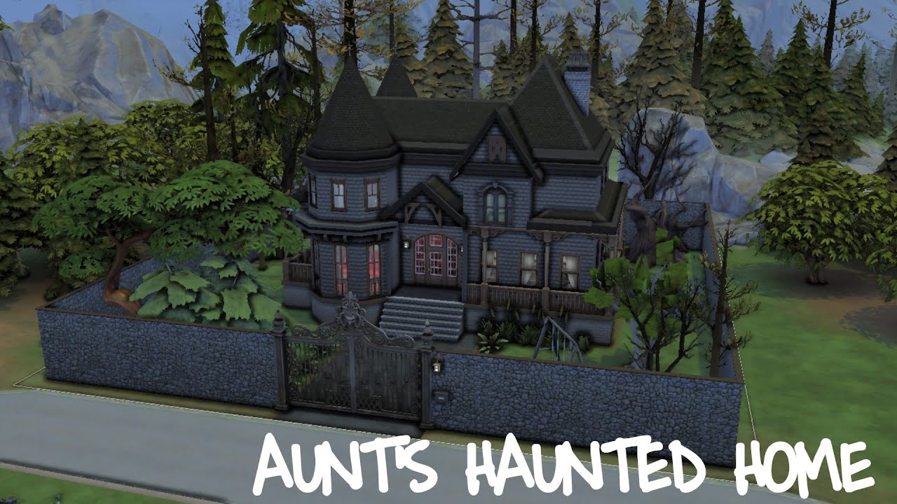 The Sims 4 | AUNT'S HAUNTED HOME | Speed Build | NO CC