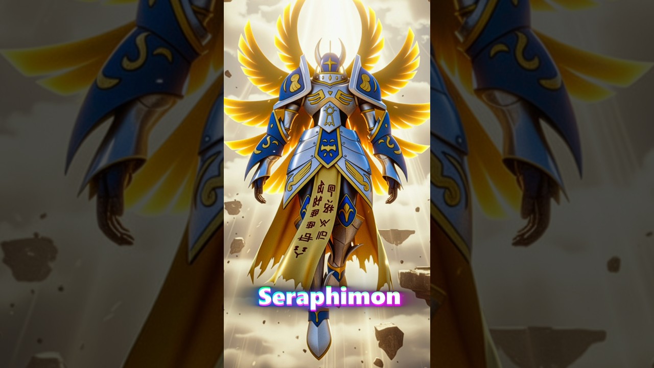 Dark Side of Seraphimon!  The Birth of ShadowSeraphimon Evolution #hailuoai #minimax #Digimon