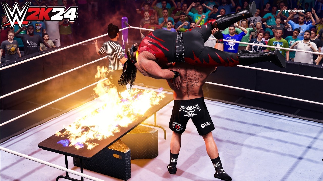 Full Match - Brock Lesnar '14 vs Kane '00: Extreme Rules Match at Wrestlemania 30 | WWE 2k24 