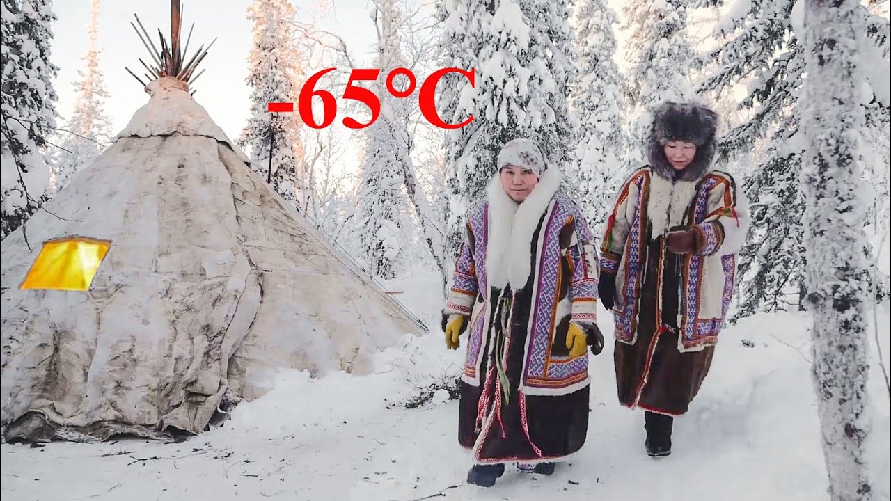 Как живут ХАНТЫ в лесотундре в АРКТИКЕ в лютые морозы в уникальных домах на Крайнем Севере России?