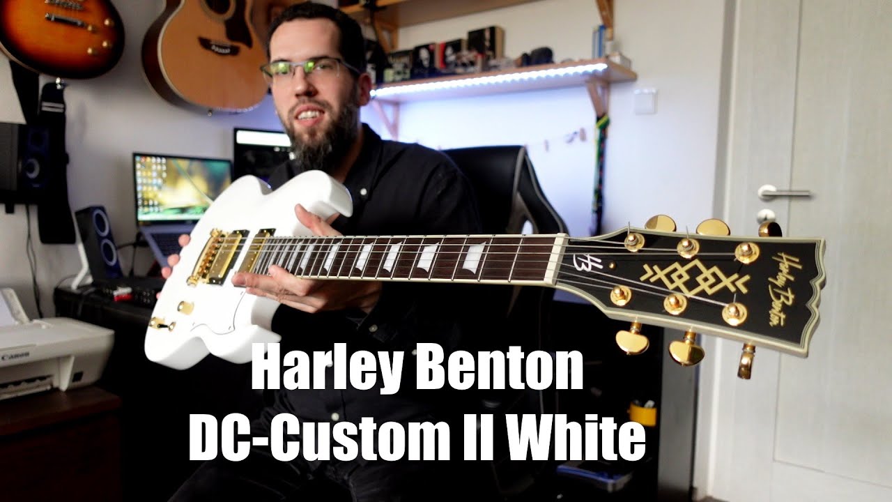 Harley Benton DC-Custom II White (ENG) - review  #harleybenton #guitarreview #sg