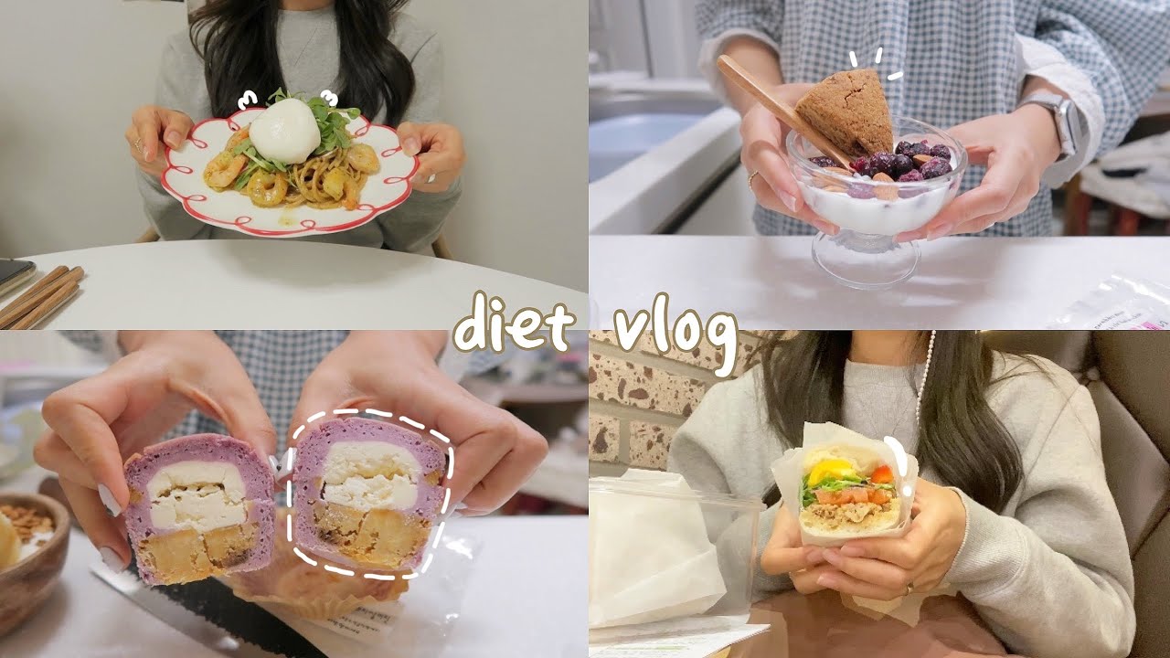 SUB) 먹는것에 늘 진심인🥪 -10kg 다이어터의 건강한 다이어트식단 요리브이로그(파채볶음밥,카프레제,치아바타샌드위치,바질파스타)mukbang|food vlog|slow diet