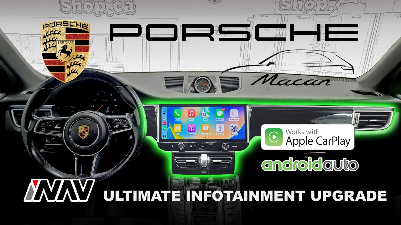 ОБНОВЛЕНИЕ ИНФОРМАЦИОННО-РАЗВЛЕКАТЕЛЬНОЙ СИСТЕМЫ INAV Android Porsche Macan 12.3 Экран Apple CarP...