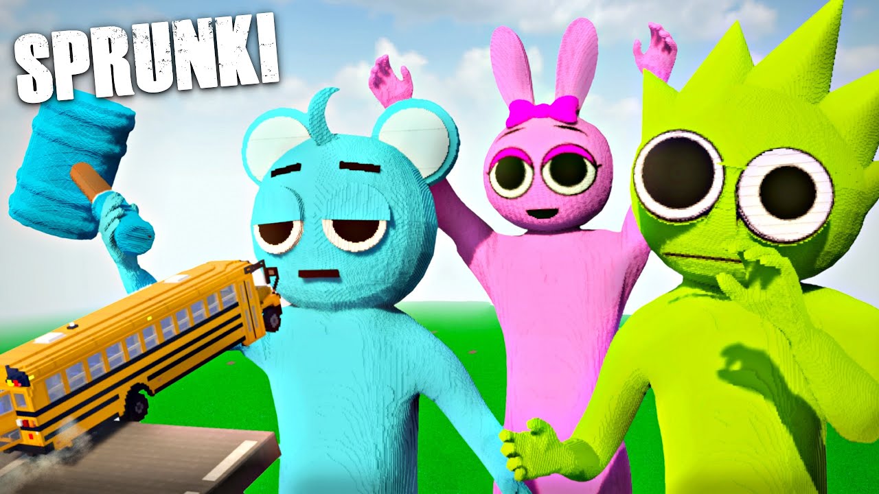 SPRUNKI !!! รถ VS ตัวละคร..Sprunki  | Teardown