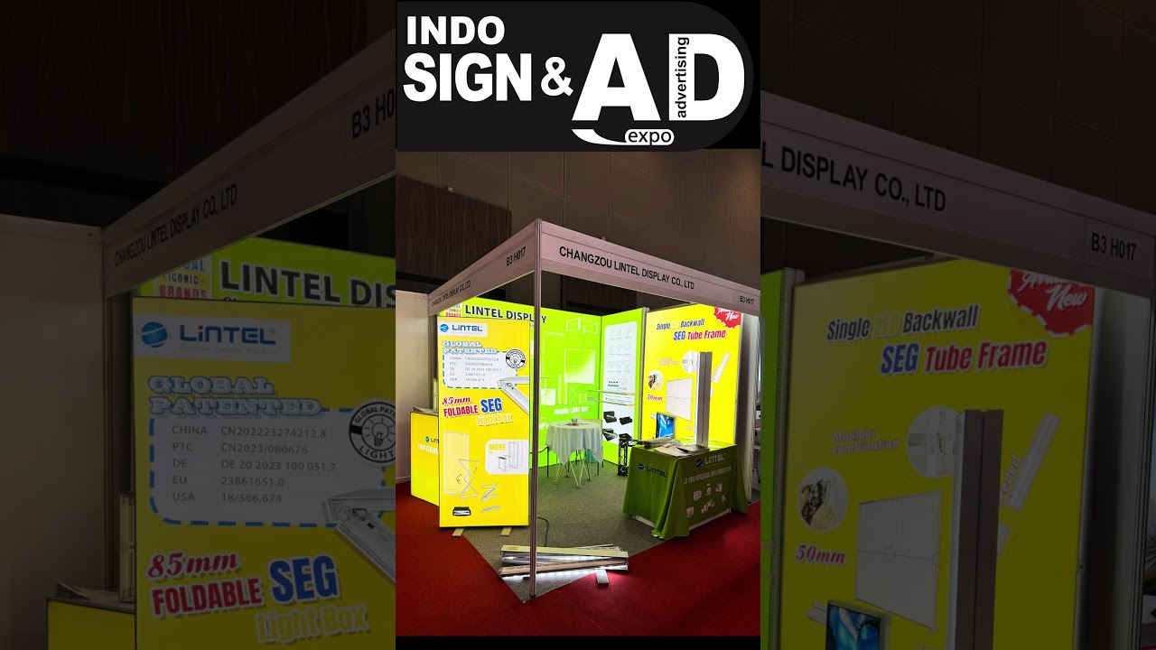 Lintel Indo Sign & AD Expo #lintel #seglightbox #booth #exhibition #indoexpo  #factory #backdrop
