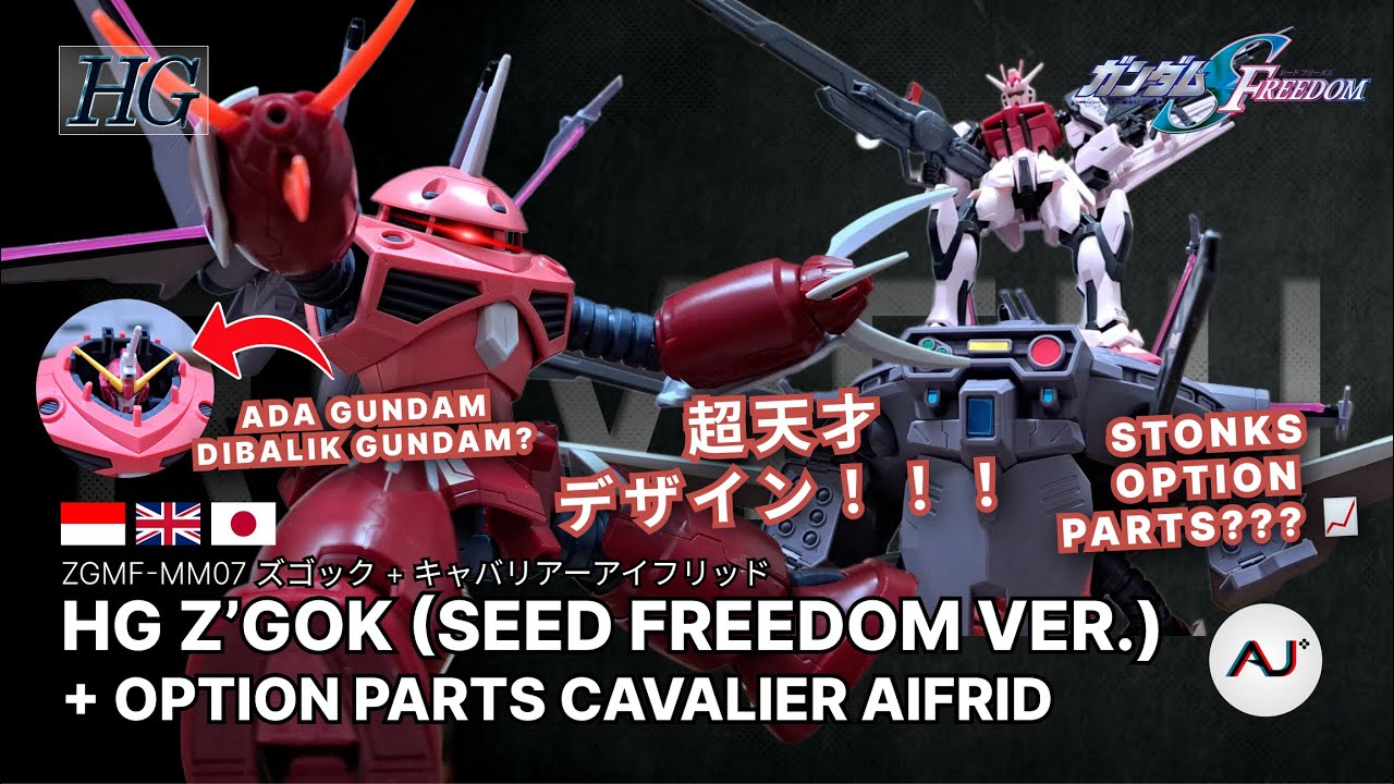 Desain JENIUS Bandai! Option Part Paling WORTH IT! | HG Z'Gok SEED FREEDOM Ver. + Cavalier Aifrid