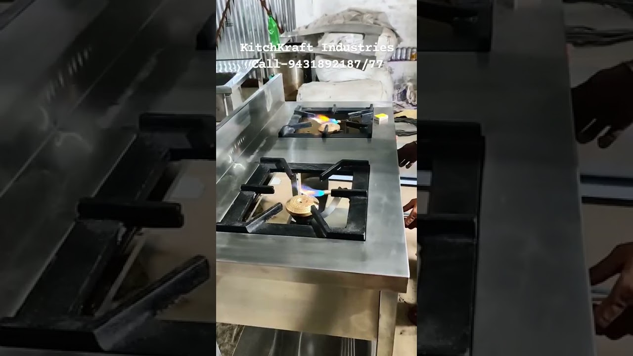 Two burner indian gas Chulha/stove manufactured by KitchKraft Industries. #kitchen #kitchenware