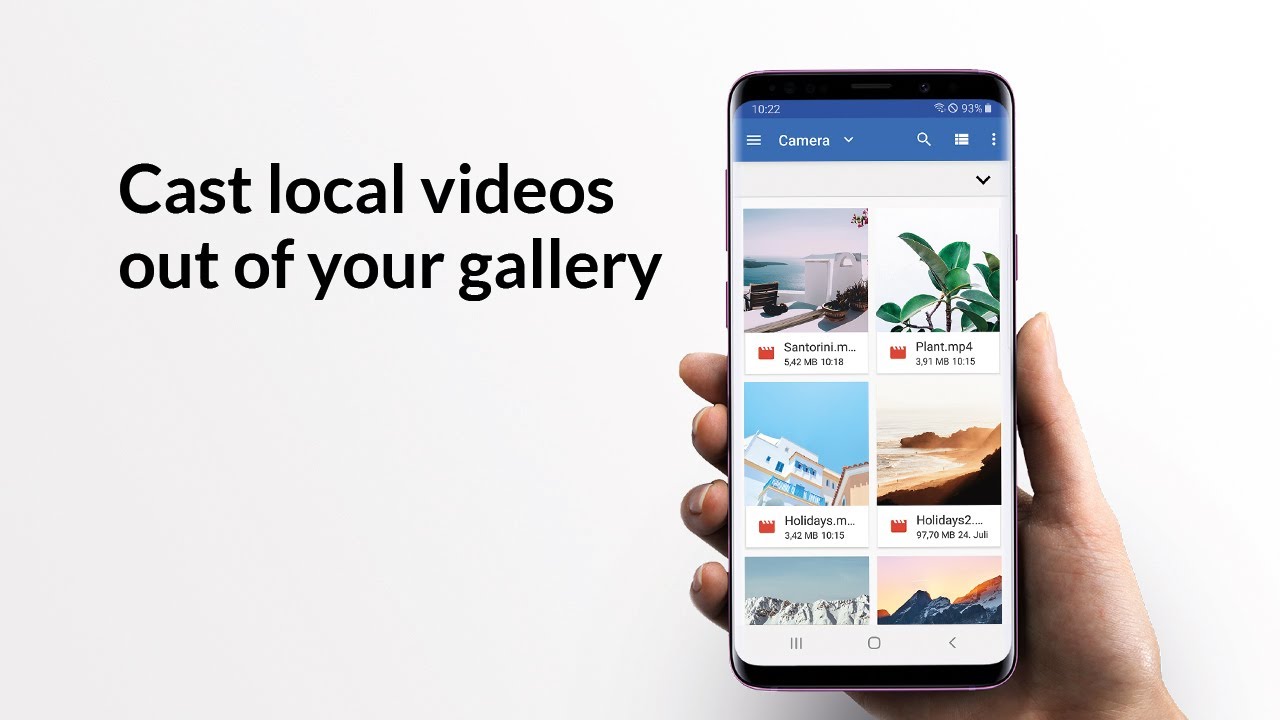 Cast camera roll videos to Chromecast, Fire TV, Roku, Samsung TV, LG TV