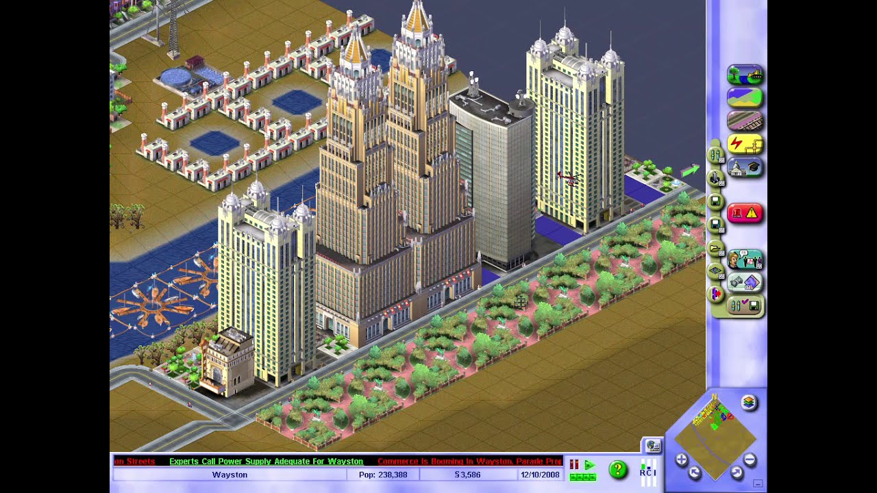 SimCity 3000 Unlimited - [Part 5]: First Skyscraper and Budget Improvements (no commentary)